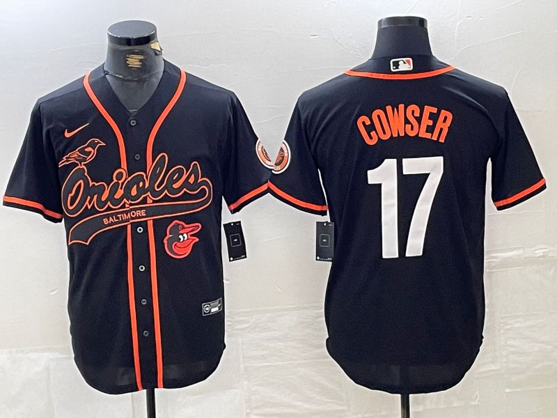 Men Baltimore Orioles 17 Cowser Black Jointly 2024 Nike MLB Jersey style 3